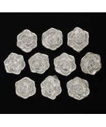 Lot of 10 Floating Candles, Silver Rose Blooms, Unscented, New Old Stock - $20.10 CAD
