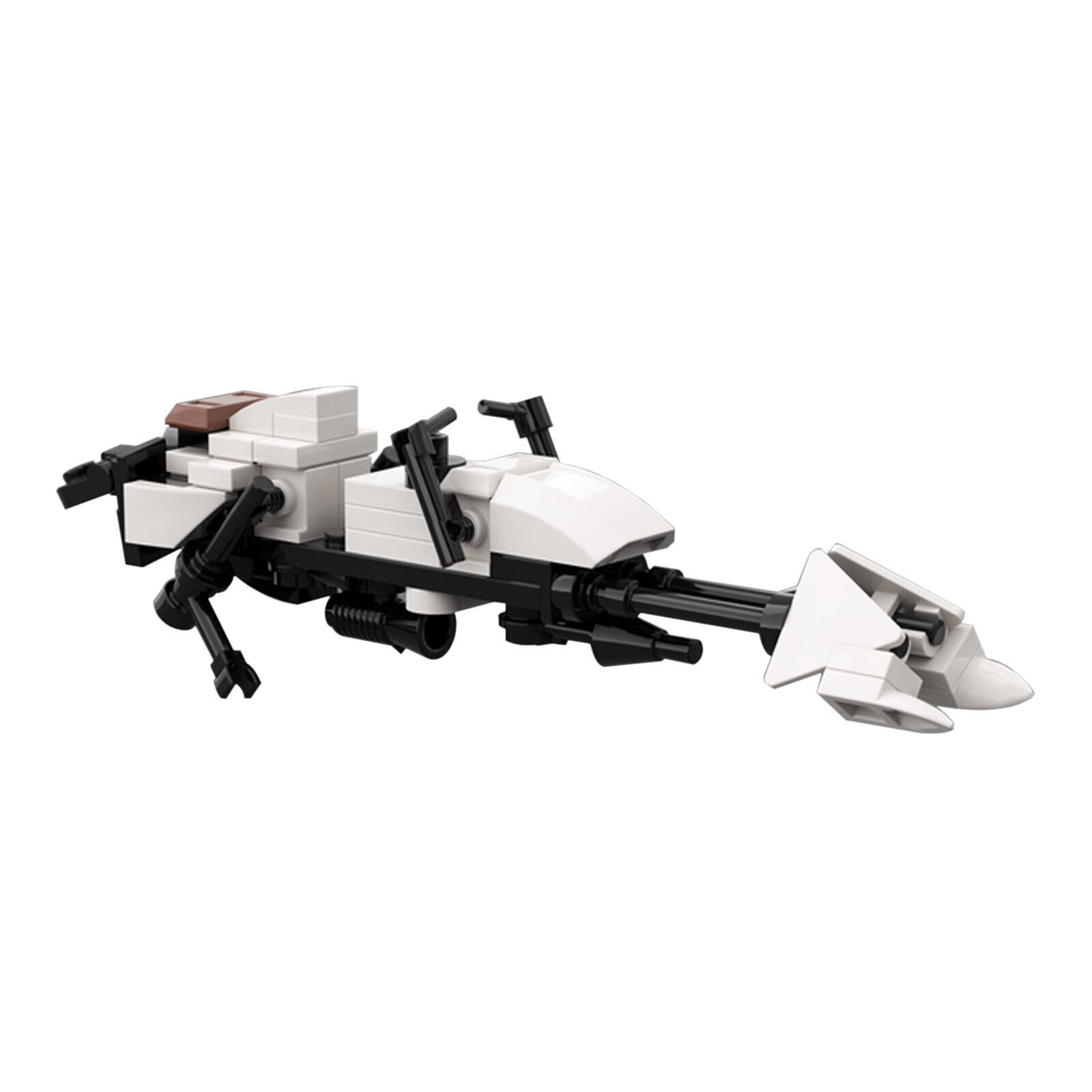BuildMoc 74-Z Speeder Bike MOC Land Accelerator White Version - $9.00