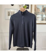 Boss Hugo Boss 1/4 Zip Cotton Sweater Dark Blue M - $32.40