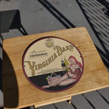 Vintage 1953 Virginia Dare Winery Chardonnay Porcelain Gas &amp; Oil Pump Sign - £98.32 GBP