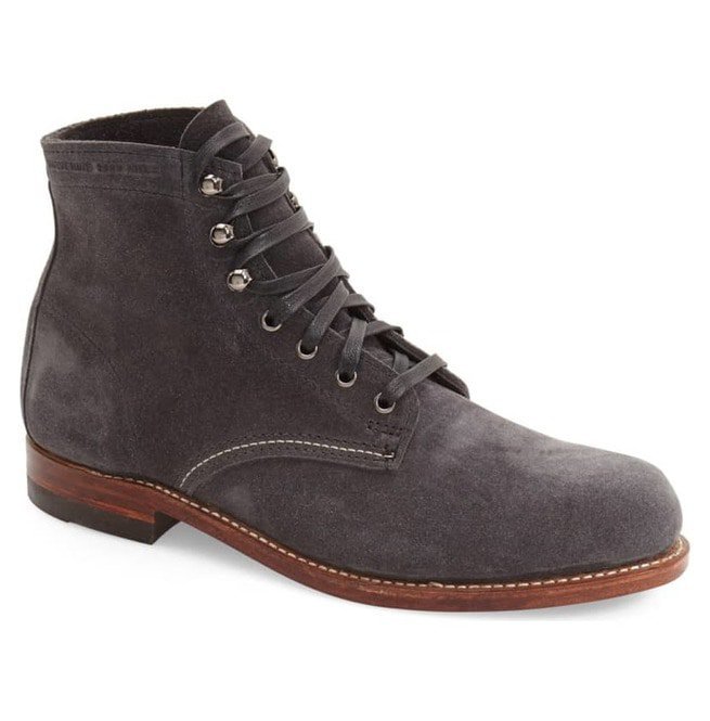 Handmade Men Gray Lace Up Ankle Casual Boot, Men Suede Ankle High Boots  2019