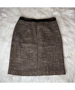 Kate Hill Size 6P Petites Tweed Skirt Wool Blend Lined Brown Beige - $257.11 MXN