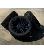 Black 7 Split Spoke 22&quot; Wheels Blackhawk R/T Tires Chevy Tahoe Silverado... - $40,153.74 MXN