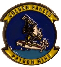 Navy Reserve VP-9 Golden Eagles Patron Nine Military Metal Magnet Pin - £21.57 GBP