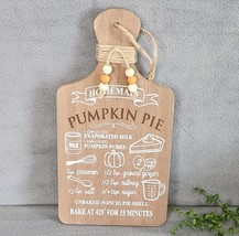 Pumpkin Pie Cutting Board Wall Decor Fall Thanksgiving 11 3/4&quot; Pumpkins ... - $22.99