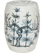 Garden Stool Magpie on Treetop Bird Backless White Colors May Vary Blue - £429.23 GBP