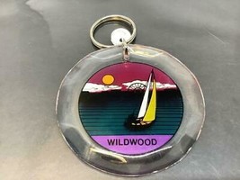 Vintage Souvenir Keyring Wildwood Keychain New Jersey Ancien Porte-Clés Sunset - £5.74 GBP