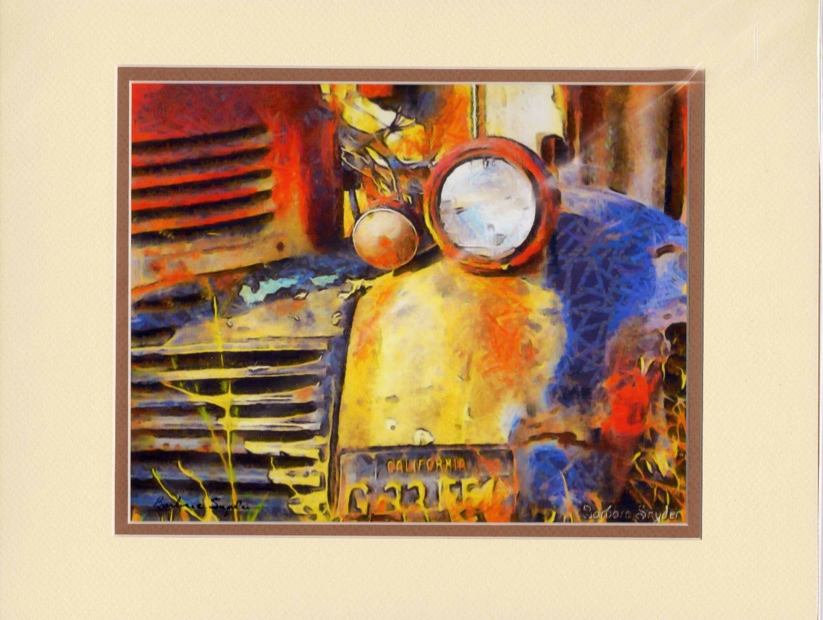 Primary image for Headlight On A Retired Relic  by Barbara Snyder Vintage Car Double Matted 11x14