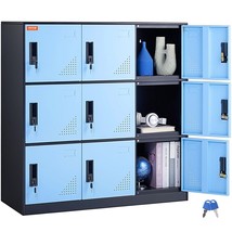 VEVOR Metal Locker with Card Slot, 9 Doors, Storage Cabinet (66lbs Capacity) - €327,14 EUR