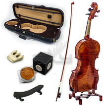 High Quality SKYVN682 Full Size Handmade Artist Violin Antique Carved Back&amp;Side - £641.46 GBP