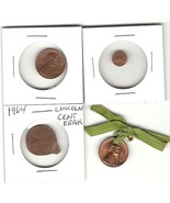 MINI NOVELTY LINCOLN CENT 1957 1964 1975 COUNTER STAMP PLANCHET ERROR US... - £72.84 GBP