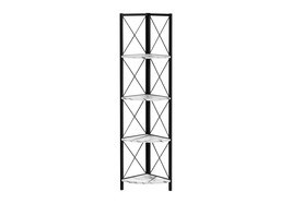 Modern 4-Tier White Marble Bookshelf Etagere for Office Bedroom - $2,702.60 MXN