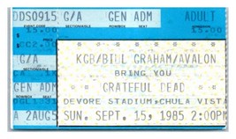 Grateful Dead Concert Ticket Stub September 15 1985 Chula Vista California - £27.37 GBP