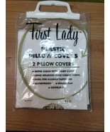 Plastic Pillow Covers 1960s Set of 2  by First Lady RN 17119 NOS - $19.77