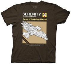 Serenity Movie/Firefly Haynes Owners&#39; Workshop Manual Cover T-Shirt SM NEW - £13.87 GBP