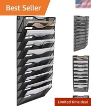 Wall-Mounted 10 Pocket Mesh File Organizer - Efficient Office Document H... - $1,400.96 MXN