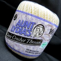NIP Aunt Lydia's Crochet Thread Classic Size 10 350 yards Cream 0420 - $6.44