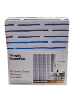 Bed Bath &amp; Beyond S/E Brocken Lines Shower Curtain: 72x72Inch-White Multi - £31.21 GBP