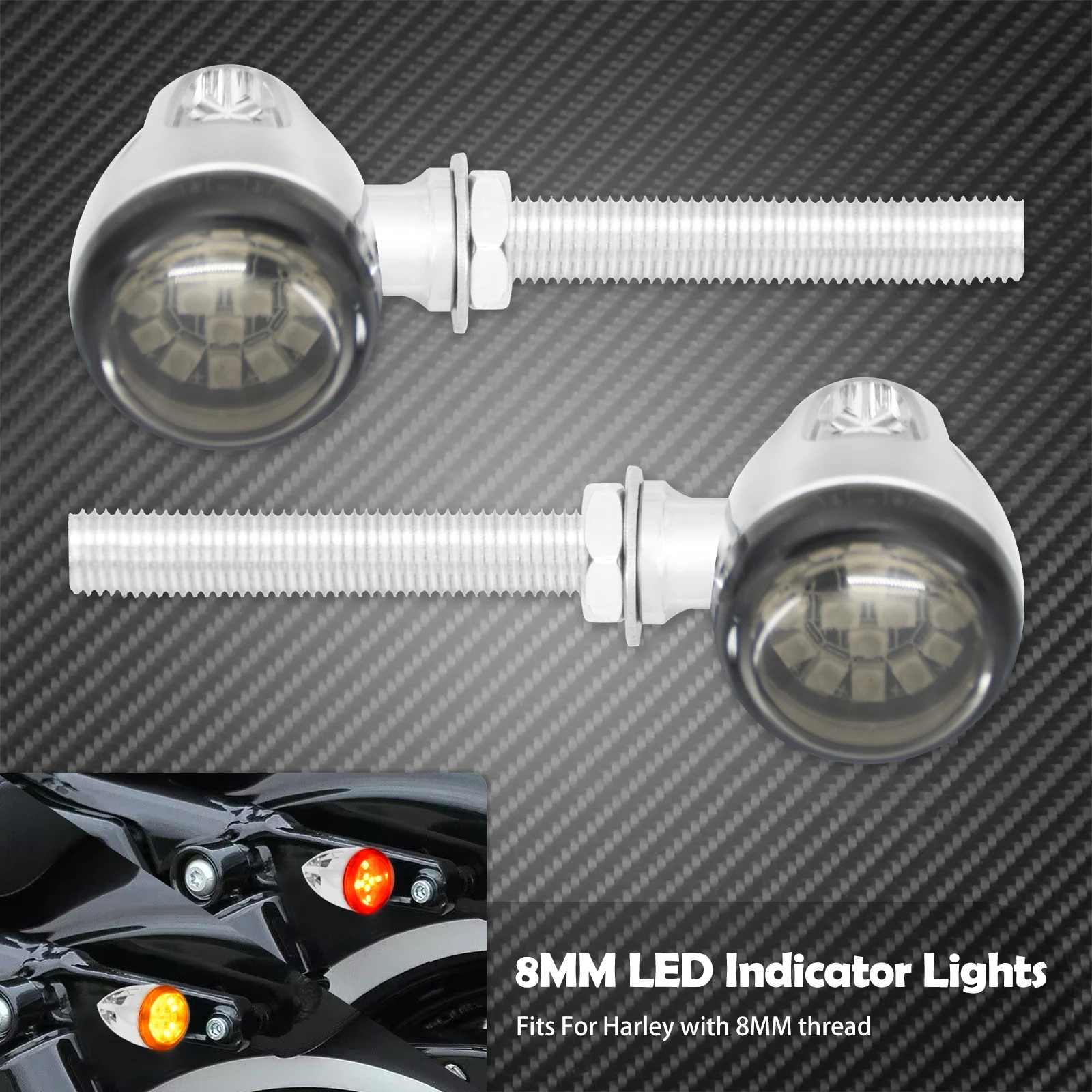 Motorcycle LED Indicators Bullet Turn Signal Light Universal ke Front Rear Lamp  - £504.49 GBP