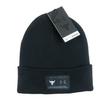 Under Armour Project Rock Cuff Beanie Mens One Size Fit Black Patch Logo... - $26.99