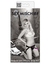 Sex &amp; Mischief Strap On &amp; Silicone Dildo - £34.94 GBP