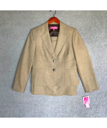 Nine Co Skirt Jacket Suit Set Womens 12 Tan Structured Waist 34&quot; Bust 38... - £39.37 GBP