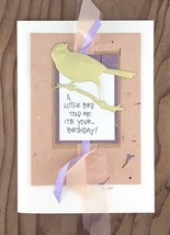 A Little Bird Told Me It&#39;s Your Birthday Greeting ​Card - £7.30 GBP