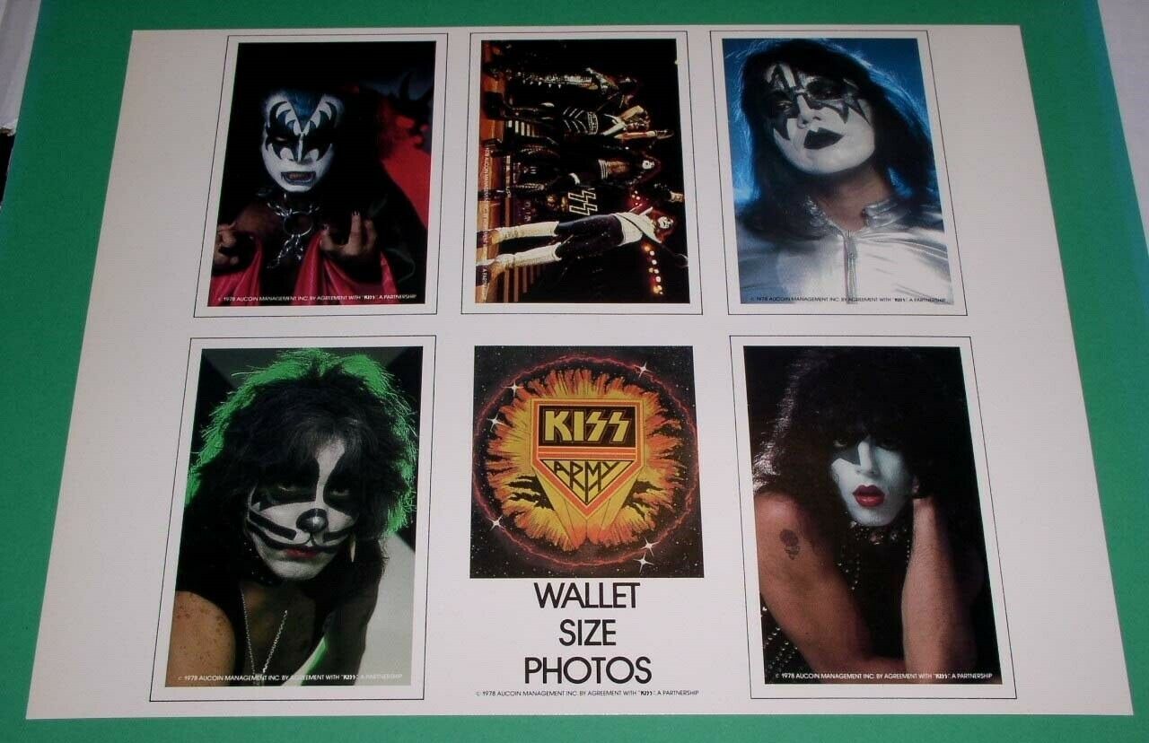 Kiss Army Kit Wallet Photos Vintage 1978 Aucoin Uncut Mint Condition - $174.99