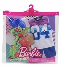 Mattel - Barbie &amp; Ken Doll Fashion PACK (Sleeveless Shirt, Flower Dress) - £8.79 GBP