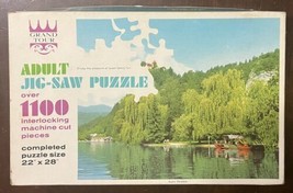 Vintage Watkins Strathmore Grand Tour Puzzle River Scene 1100 Pc Puzzle Complete - £15.57 GBP