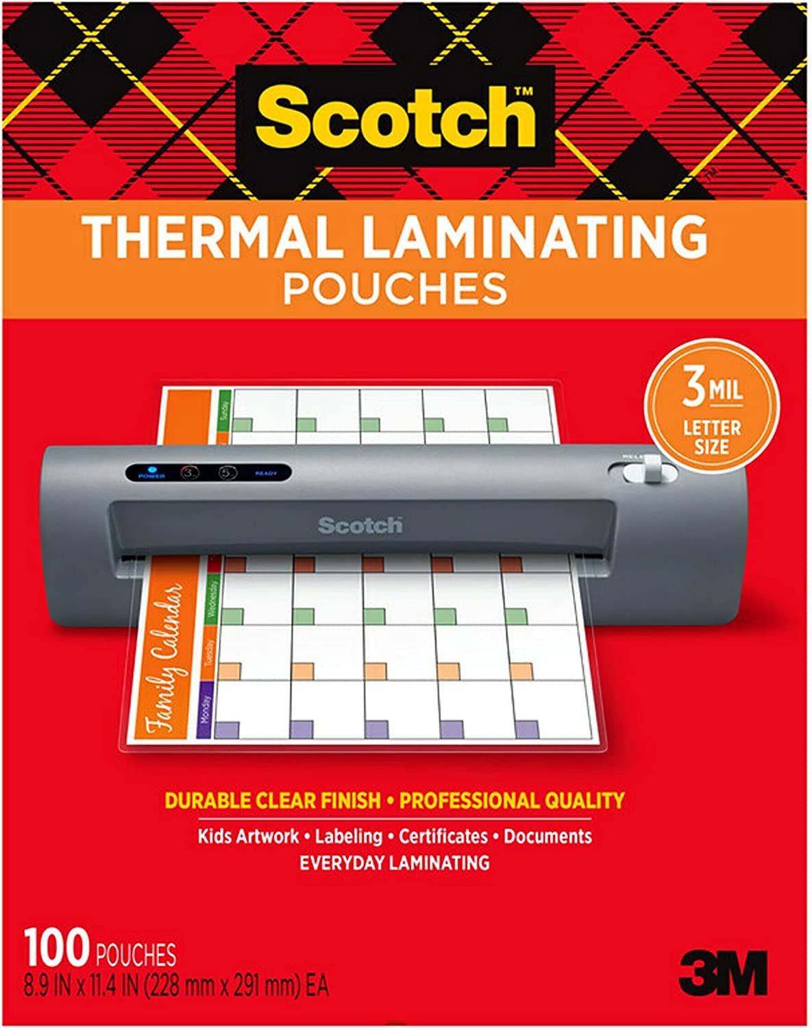 (Tp3854-100) Scotch Thermal Laminating Pouches, 100-Pack, 8 X 11, Size S... - $42.96