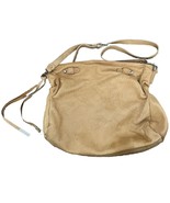 GIANNI CHIARINI Leather Tan Slouchy Zip Crossbody Bag Made In Italy Flor... - $76.76 CAD