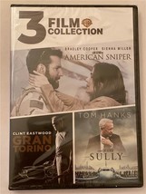NEW DVD 3 Film Collection American Sniper, Gran Torino &amp; Sully - £5.46 GBP