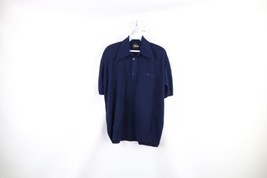 Vintage 60s Streetwear Mens Large Short Sleeve Knit Collared Pullover Polo Shirt - £63.25 GBP