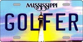 Golfer Mississippi Novelty Metal License Plate - £17.44 GBP