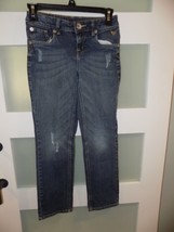 JUSTICE SIMPLY LOW STRAIGHT LEG JEANS SIZE 10R GIRL&#39;S EUC - $19.71