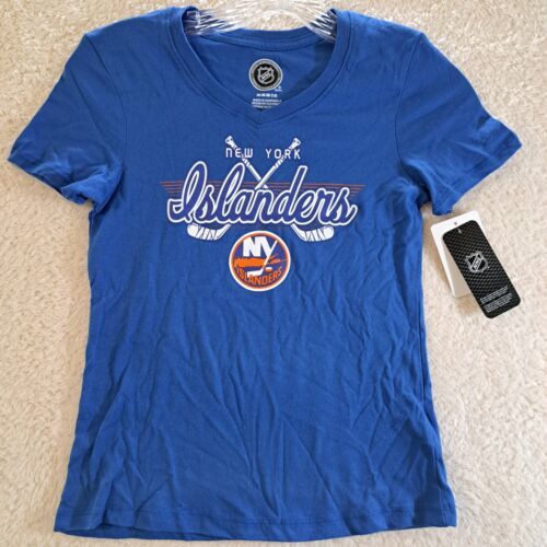 Primary image for New York Islanders Blue Official NHL T Shirt Girls Size Medium 7/8 New W/ Tags 