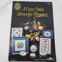 Vintage 1988 Cross Stitch Lesson for Beginners Leaflet - $13.10