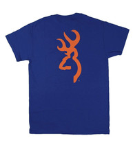 NWT Men&#39;s Browning Buckmark Tee Royal Blue Orange Short Sleeve T-Shirt Size S... - £8.62 GBP