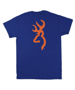 NWT Men&#39;s Browning Buckmark Tee Royal Blue Orange Short Sleeve T-Shirt S... - £8.21 GBP