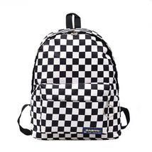 Unisex Plaid Nylon Female Travel Daypack Laptop Backpack Book Schoolbags... - $30.23