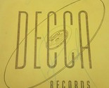 Vtg DECCA RECORDS Printed Paper Bag 78 RPM Shopping Bag  - £20.06 GBP