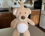 Kellytoy Plush Bear Rattle crinkle hands Tan Teddy Sewn Eyes Soft Toy w ... - $17.77