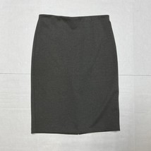 Philosophy Skirt Sz 6 Pencil Back Zip Grey Knit Zipper Hidden Elastic Wa... - $318.91 MXN