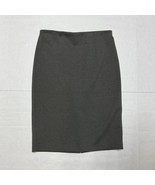 Philosophy Skirt Sz 6 Pencil Back Zip Grey Knit Zipper Hidden Elastic Wa... - $321.09 MXN