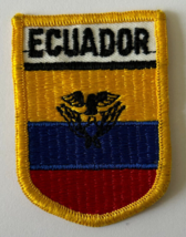 Ecuador Flag Bandera Shield Patch - £4.63 GBP