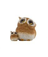 Owl w Baby Miniature Resin Fairy Garden Bird Figure Weather Resistant - £11.84 GBP