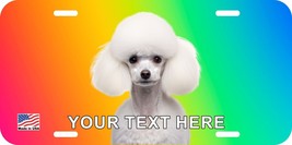 POODLE WHITE FACE FLUFFY CAN PERSONALIZE NOVELTY METAL LICENSE PLATE E - £7.05 GBP+