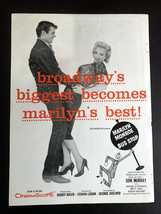 Marilyn Monroe RARE 1956 Bus Stop Movie Promotional Ad Theater Poster Promo Adve - £142.10 GBP