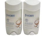(2) Ivory 24 HR Gentle Solid Deodorant Hint of Coconut 2.4 oz - $39.99
